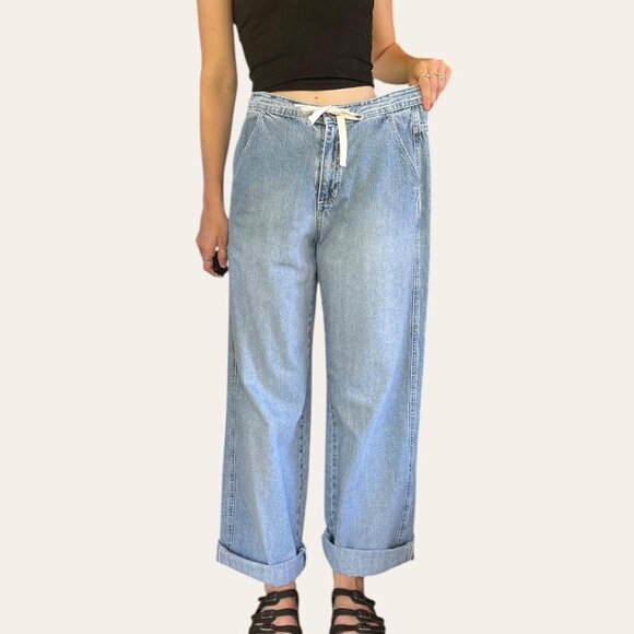 Maurice's 90s vintage baggy drawstring straight leg boyfriend jeans - Picture 7 of 7